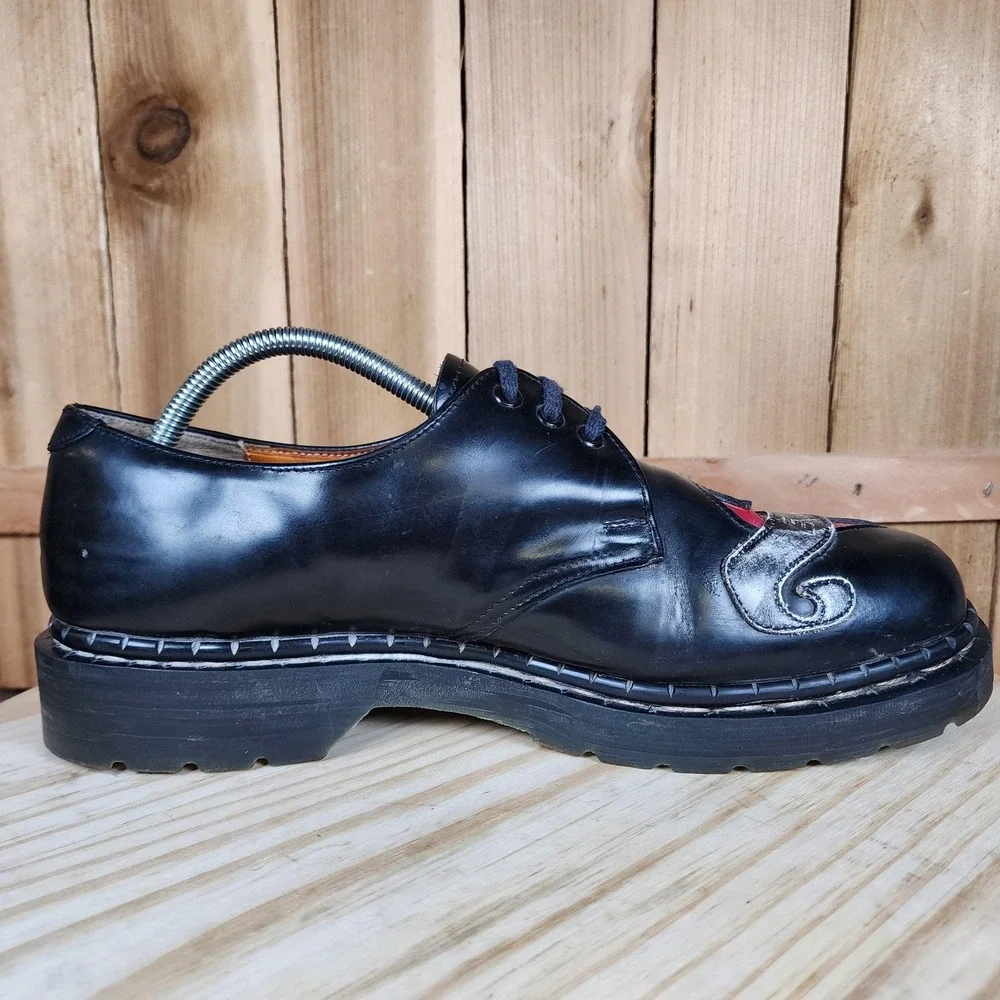 Tredair Good Evil Shoes Mens 12‎ USA 11 UK Black Oxford Sneakers Made In England